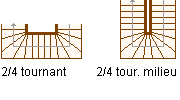 Escalier demi tournant
